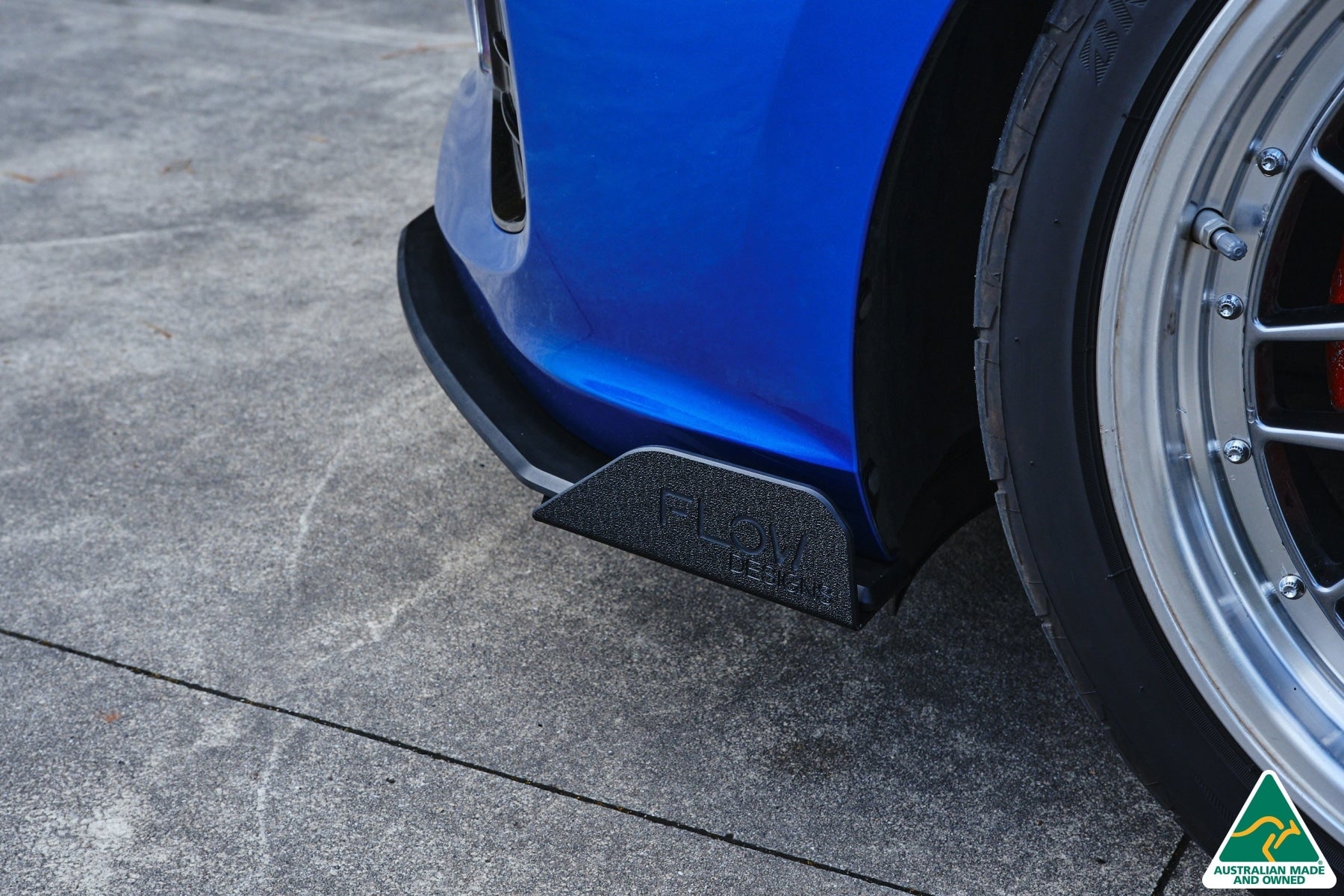DEMO STOCK - i30 SR Hatch (2017-2018) Front Lip Splitter & Mounting Brace - GLOSS BLACK