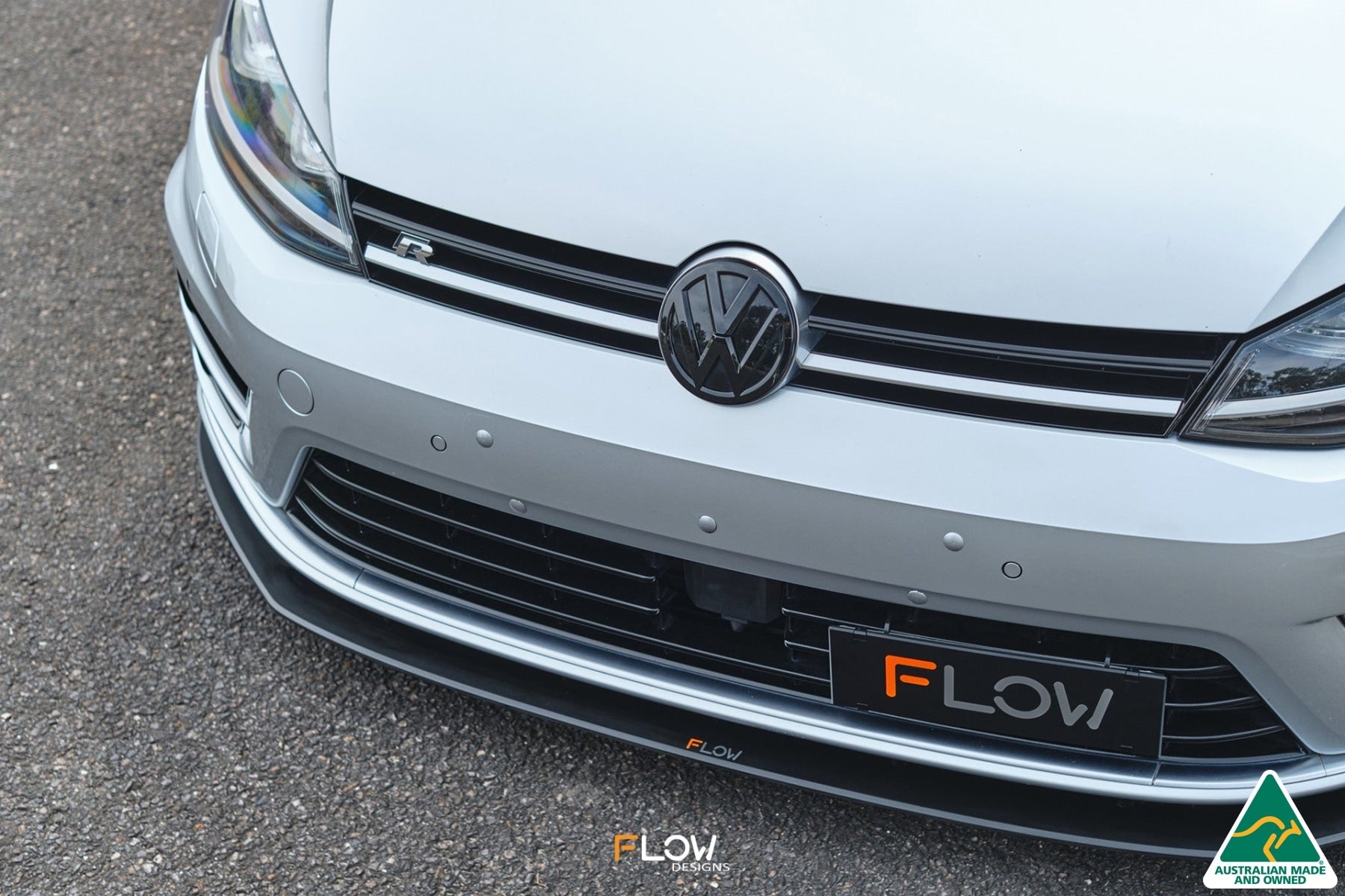 EX-DISPLAY -DISCONTINUED SANDED MATTE FINISH - MK7 Golf R (EU/AU) Chassis Mounted Front Lip Splitter V3