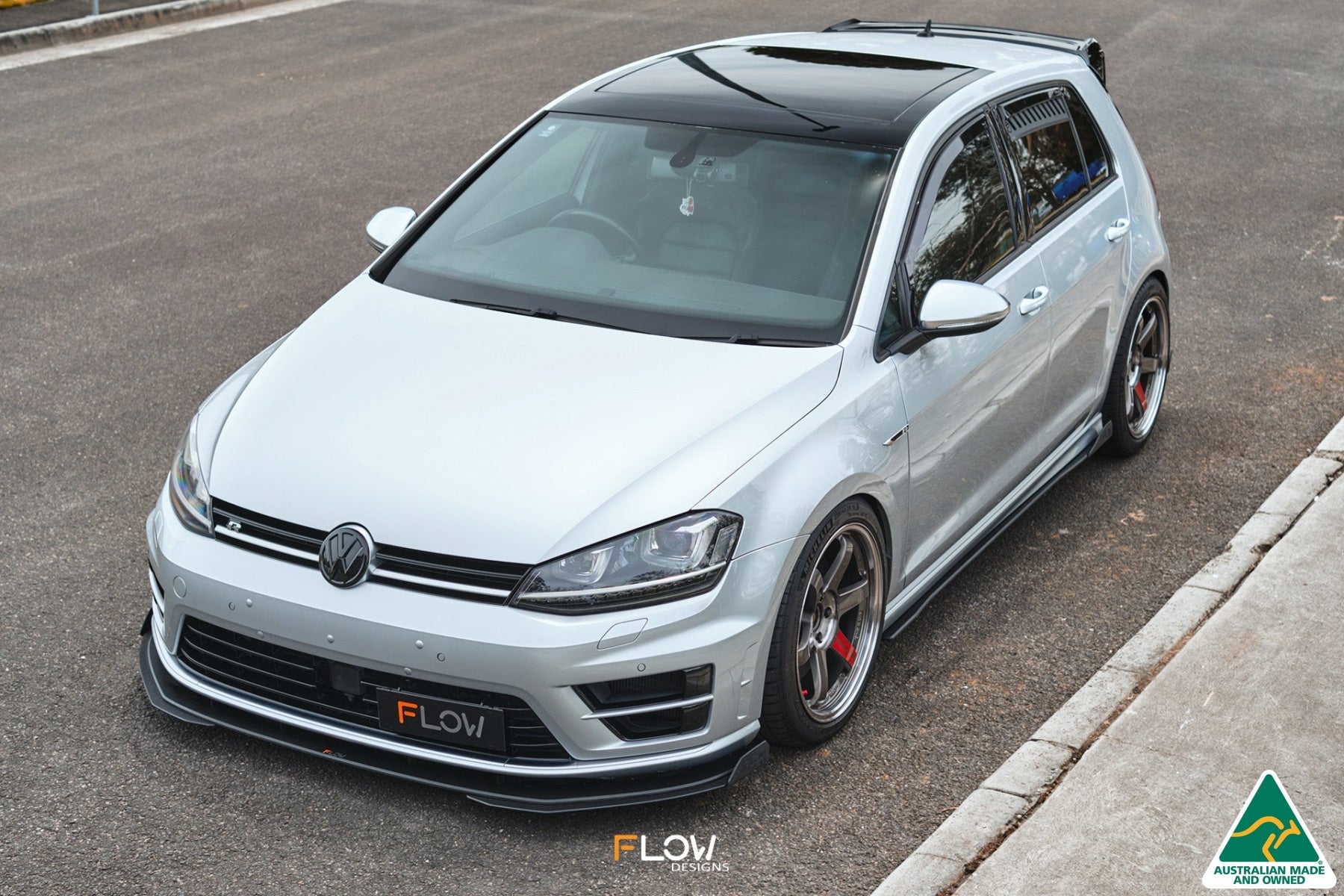 EX-DISPLAY -DISCONTINUED SANDED MATTE FINISH - MK7 Golf R (EU/AU) Chassis Mounted Front Lip Splitter V3