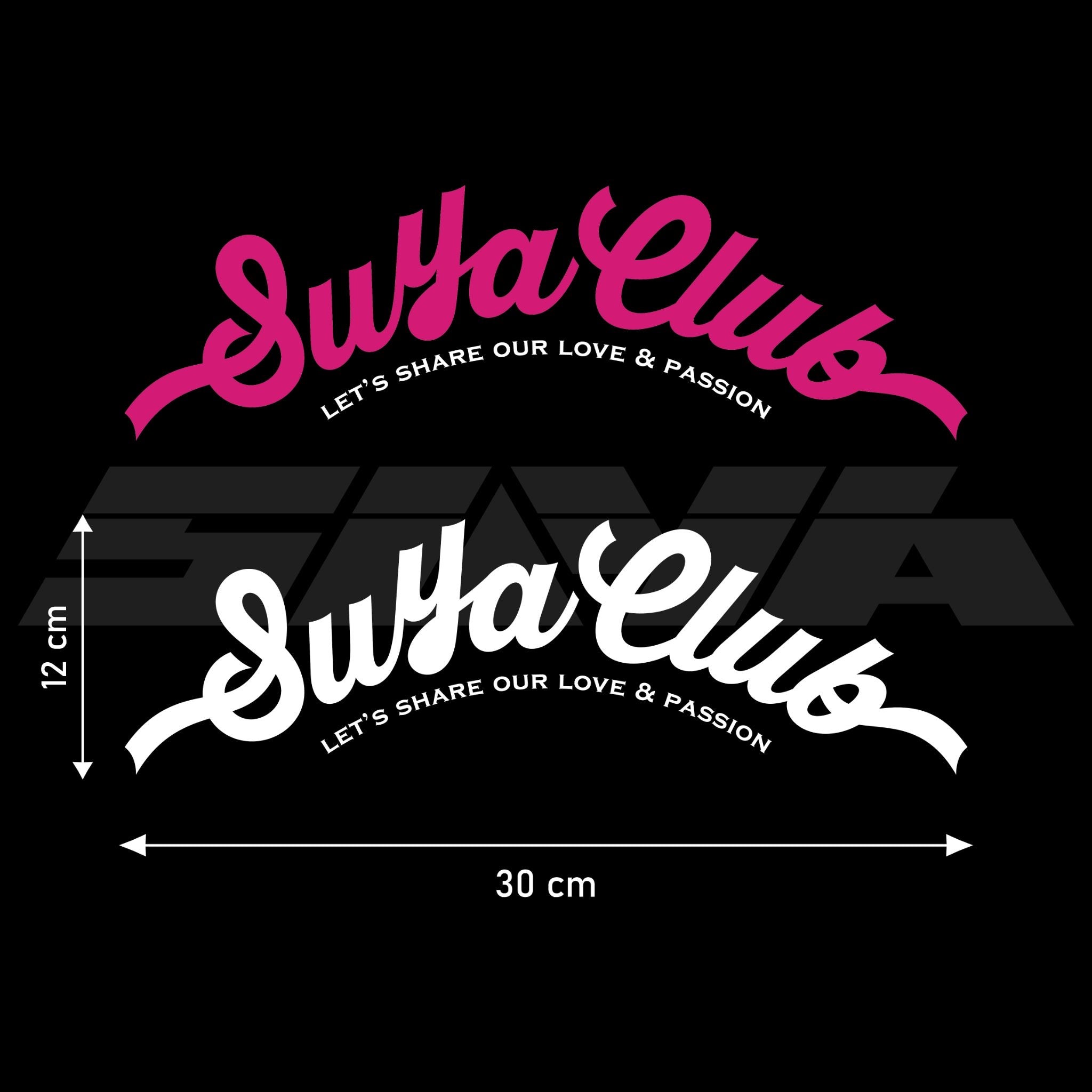 Suya "Suya Club" Car Vinyl Decal/Sticker for Subaru BRZ/Levorg/WRX & Other Models