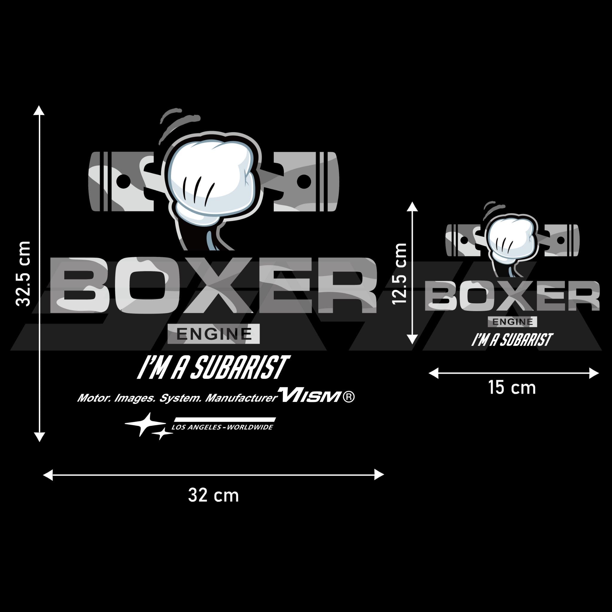 SUYA Car Vinyl Stickers / Decals - "SUYA Mickey Boxer"
