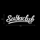 Suya "Suya Club Italic" Car Vinyl Decal/Sticker for Subaru BRZ/Levorg/WRX & Other Models