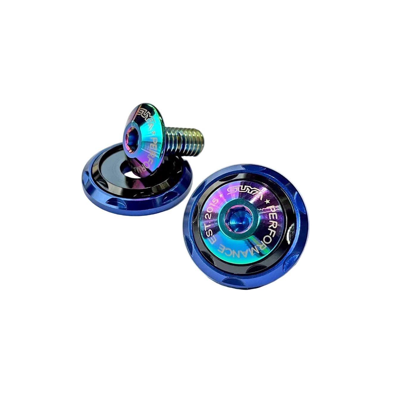 SUYA Car Supplies - Engine Bay - CNC M6 Dress Up Washer & Bolt (V2) - Titanium Bolts