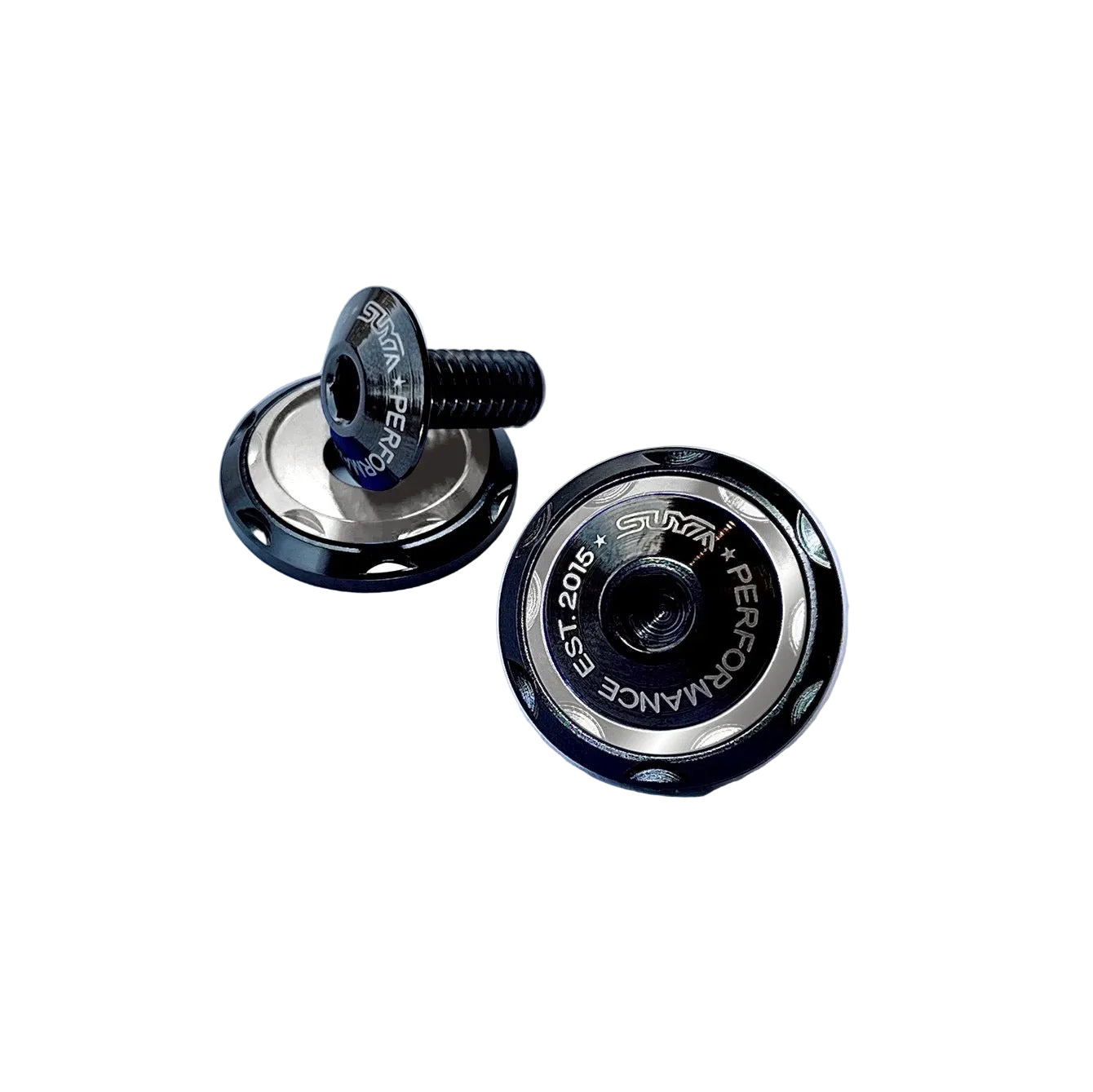 SUYA Car Supplies - Engine Bay - CNC M6 Dress Up Washer & Bolt (V2) - Black Bolts
