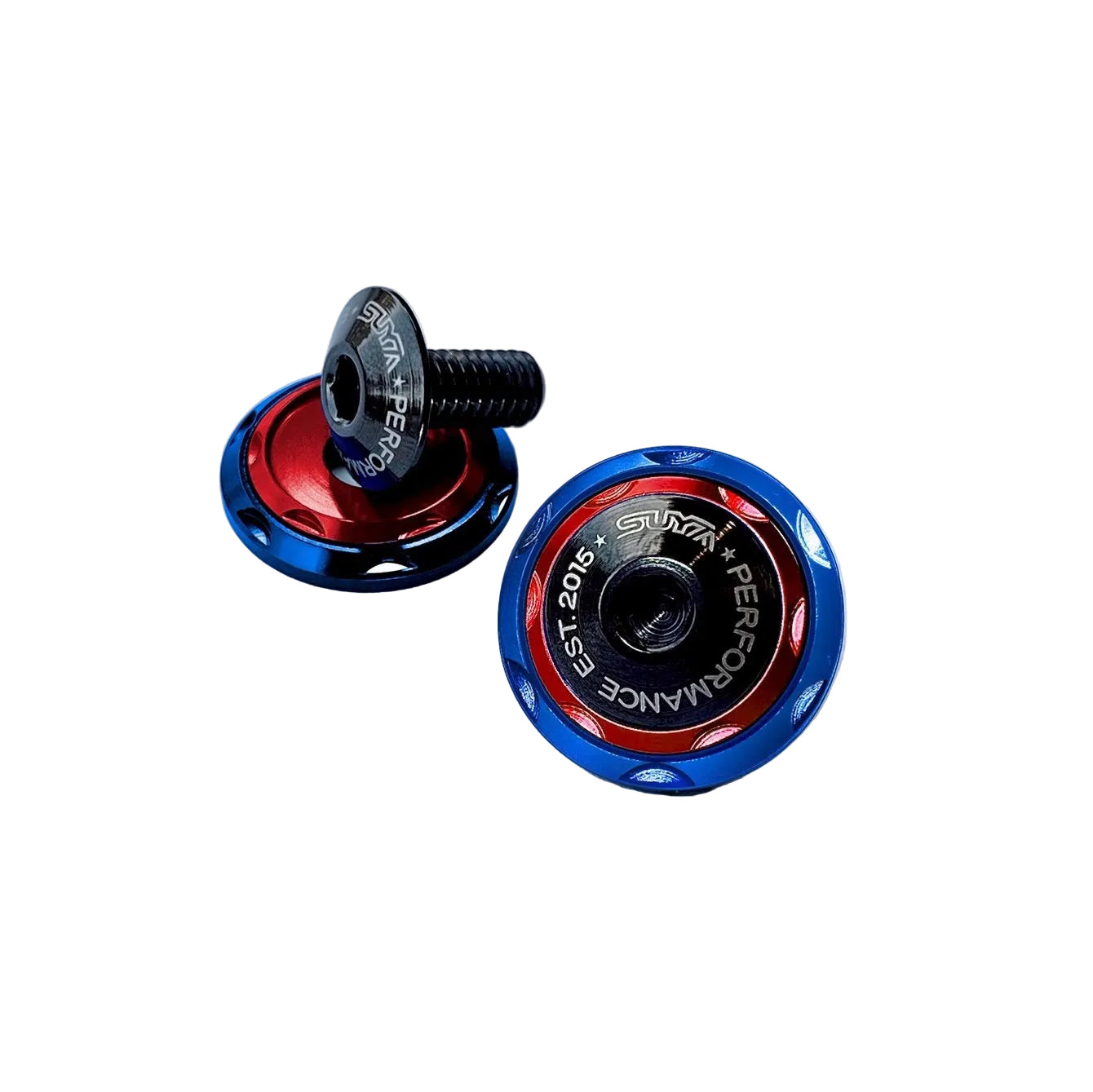 SUYA Car Supplies - Engine Bay - CNC M6 Dress Up Washer & Bolt (V2) - Black Bolts