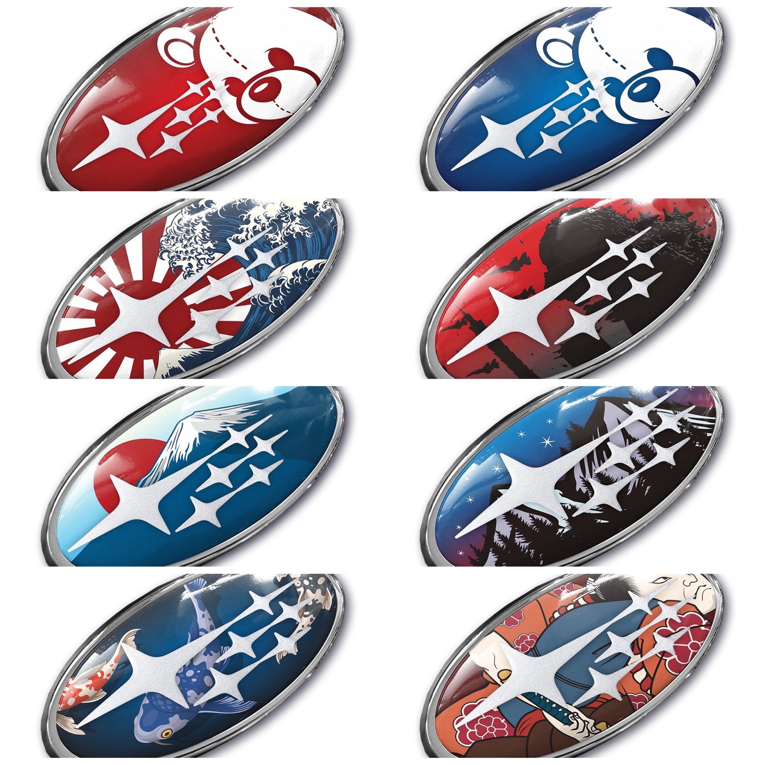 SUYA 3D Badge Stickers / Emblem Overlays (Classic Collection) for Subaru BRZ / Levorg / WRX & Other Models