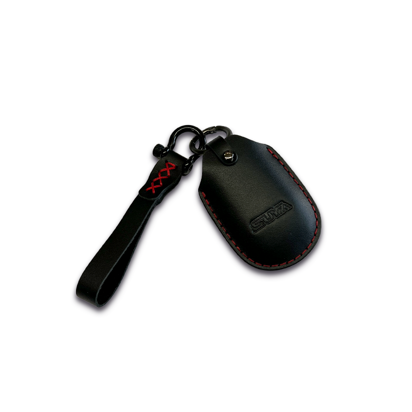 SUYA Keychain - Leather Key Fob Cover & Strap for Subaru BRZ / Levorg / WRX & Other Models