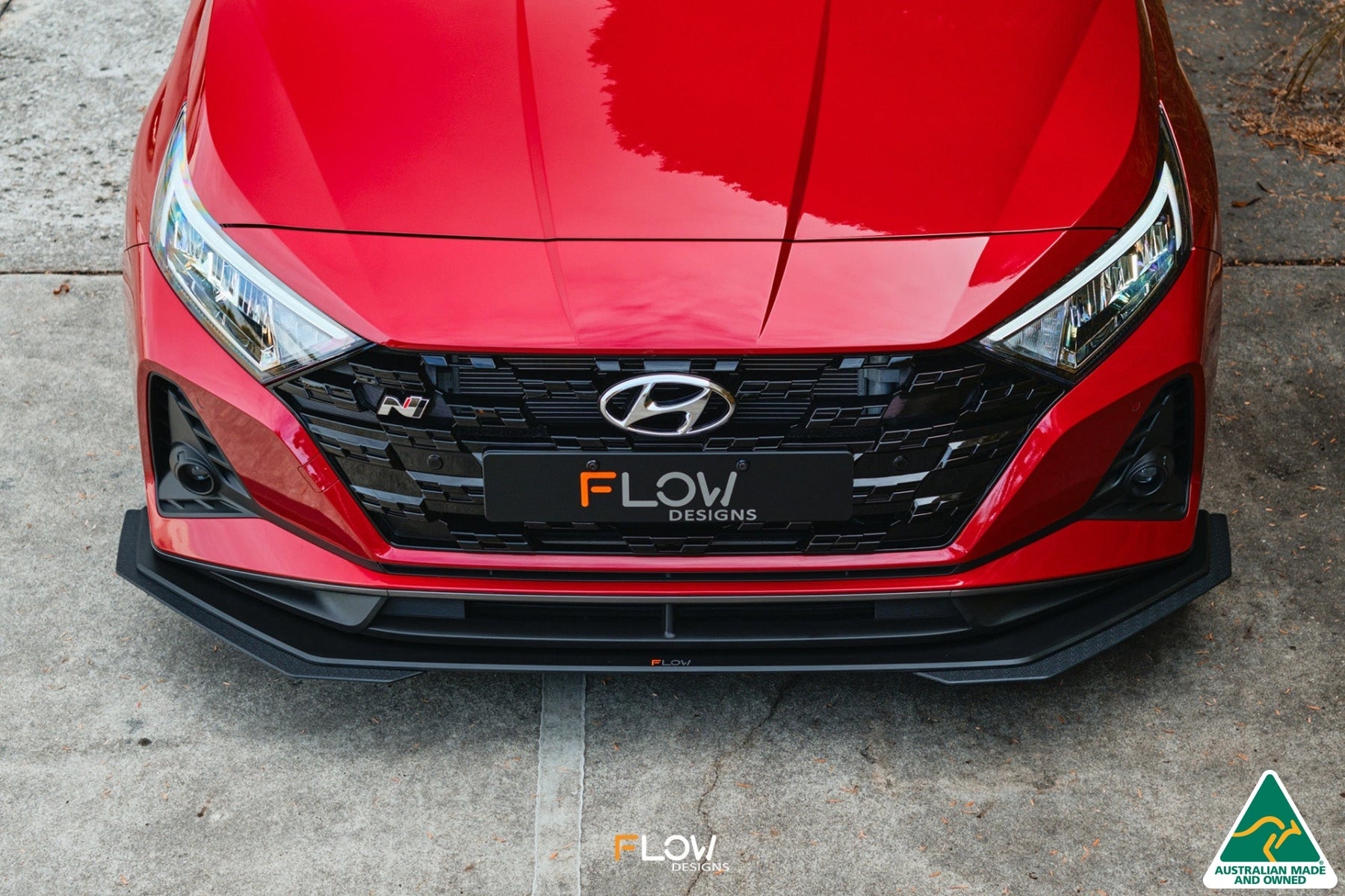 EX-DISPLAY - i20 N BC3 Front Lip Splitter & Mounting Brackets - GLOSS BLACK