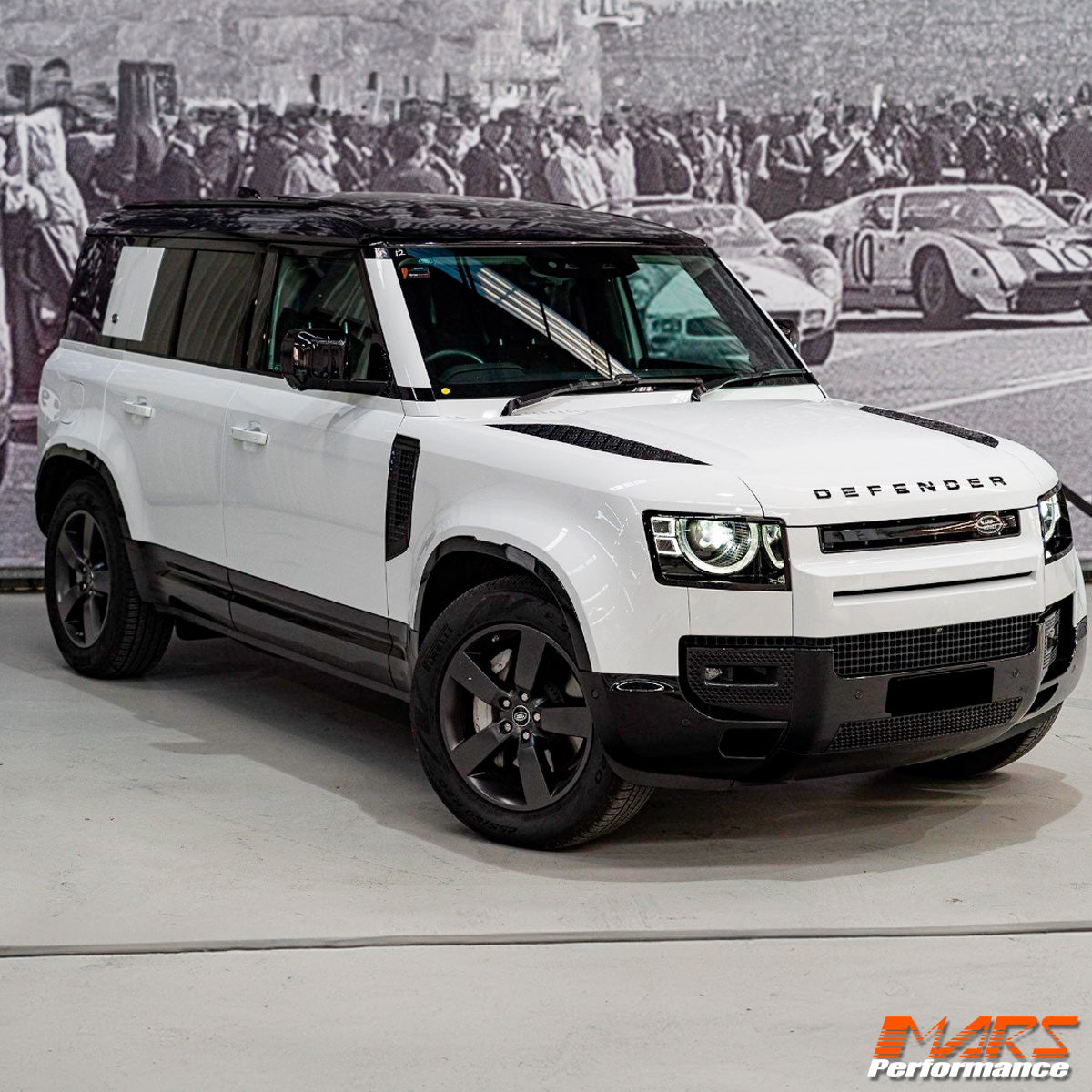 Gloss Black Lower Bumper Replacement Cover Mesh Trim Grill Bodykits for Land Rover Defender L663 90 110 130 2020-2025