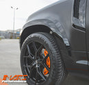 Gloss Black Wheel Arches Extensions Fender Flares for Land Rover Defender L663 110 2020-2024