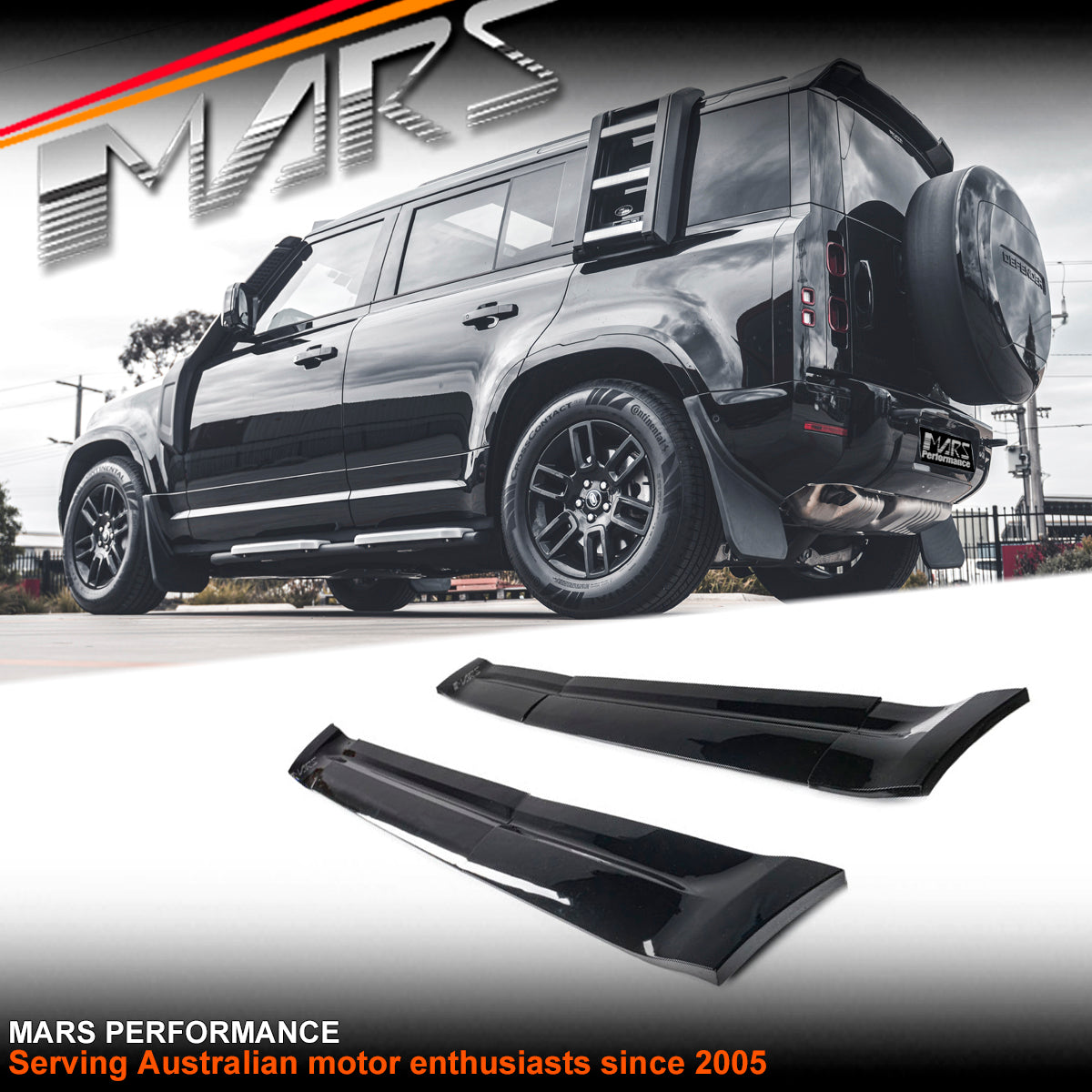 Gloss Black Side Door Moulding Skirts Bodykit for Land Rover Defender L663 110 2020-2024