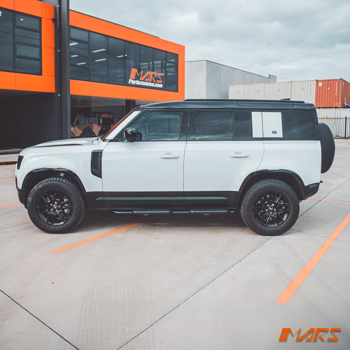 All Black Foot Rest Running Boards Side Step Bar for Land Rover Defender L663 110 130 2020-2025