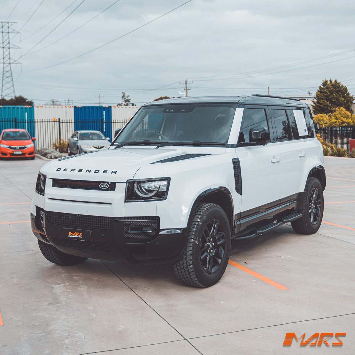 All Black Foot Rest Running Boards Side Step Bar for Land Rover Defender L663 110 130 2020-2025