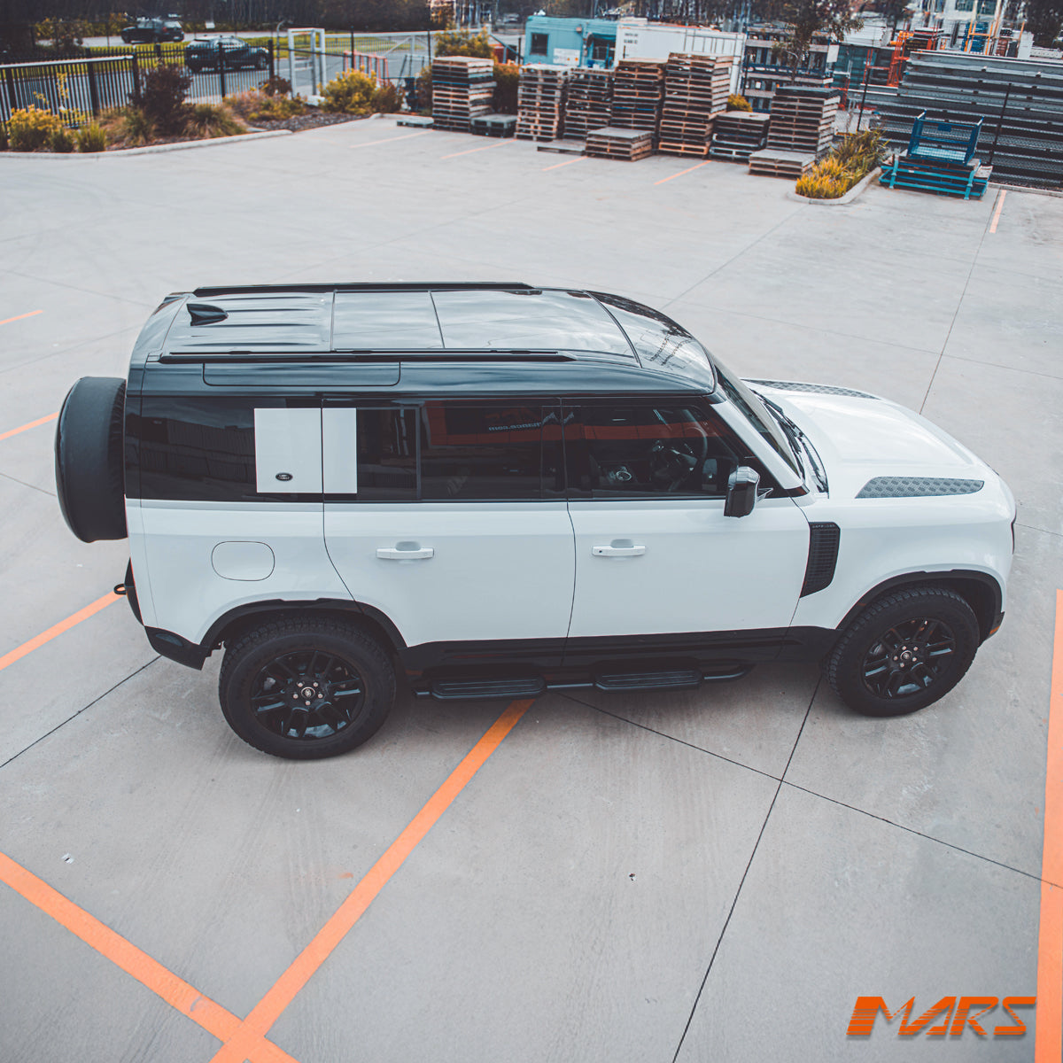 All Black Foot Rest Running Boards Side Step Bar for Land Rover Defender L663 110 130 2020-2025