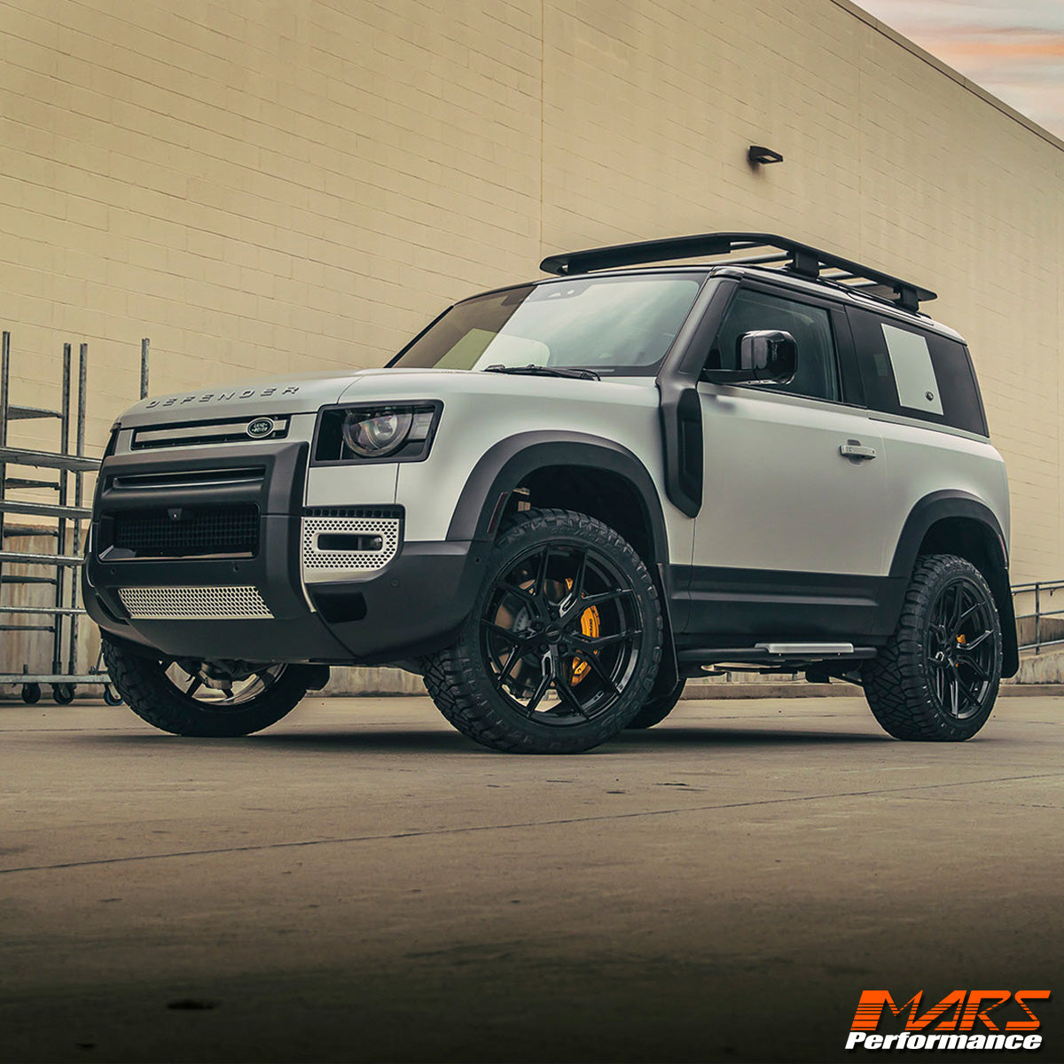 Matt Black Wheel Arches Extensions Fender Flares for Land Rover Defender L663 90 2020-2024