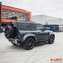 Black Foot Rest Running Boards Side Step Bar for Land Rover Defender L663 90 2020-2025 Bodykit