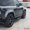 Black Foot Rest Running Boards Side Step Bar for Land Rover Defender L663 90 2020-2025 Bodykit