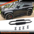 Black Foot Rest Running Boards Side Step Bar for Land Rover Defender L663 90 2020-2025 Bodykit