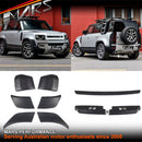 Matt Black 9pcs Anti-Scratch Protective Trim Body Molding Set for Land Rover Defender L663 90 110 130 2020-2024