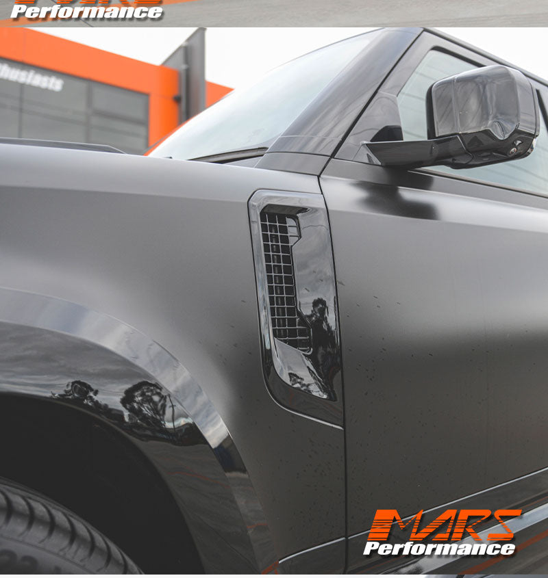 Gloss Black Replacement Side Fender Guards Vents Cover for Land Rover Defender L663 90 110 130 2020-2024