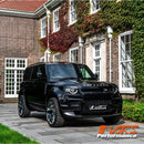 Gloss Black Front Bumper bar lip spoiler & Splitters for Land Rover Defender L663 90 110 130 2020-2024