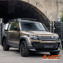 Gloss Black Front Bumper bar lip spoiler & Splitters for Land Rover Defender L663 90 110 130 2020-2024