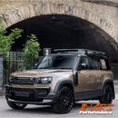 Gloss Black Front Bumper bar lip spoiler & Splitters for Land Rover Defender L663 90 110 130 2020-2024