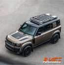 Gloss Black Front Bumper bar lip spoiler & Splitters for Land Rover Defender L663 90 110 130 2020-2024