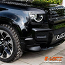 Gloss Black Front Bumper bar lip spoiler & Splitters for Land Rover Defender L663 90 110 130 2020-2024