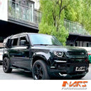 Gloss Black Front Bumper bar lip spoiler & Splitters for Land Rover Defender L663 90 110 130 2020-2024