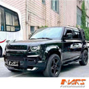 Gloss Black Front Bumper bar lip spoiler & Splitters for Land Rover Defender L663 90 110 130 2020-2024