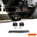 Black Rear Bumper Twin Exhaust Muffler Tips & Garnish Bodykit for Land Rover Defender L663 90 110 130 2020-2025