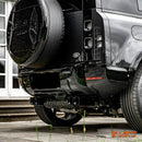 Black Rear Bumper Twin Exhaust Muffler Tips & Garnish Bodykit for Land Rover Defender L663 90 110 130 2020-2025
