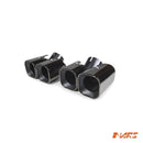 Black Rear Bumper Twin Exhaust Muffler Tips & Garnish Bodykit for Land Rover Defender L663 90 110 130 2020-2025