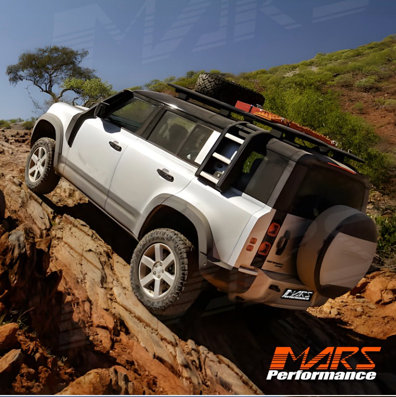 Side Folding Deployable Telescopic Ladder Step for Land Rover Defender