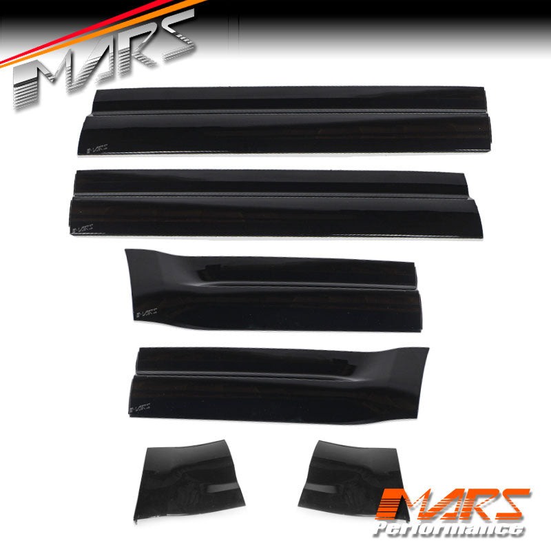 Gloss Black Side Door Moulding Skirts Bodykit for Land Rover Defender L663 110 2020-2024