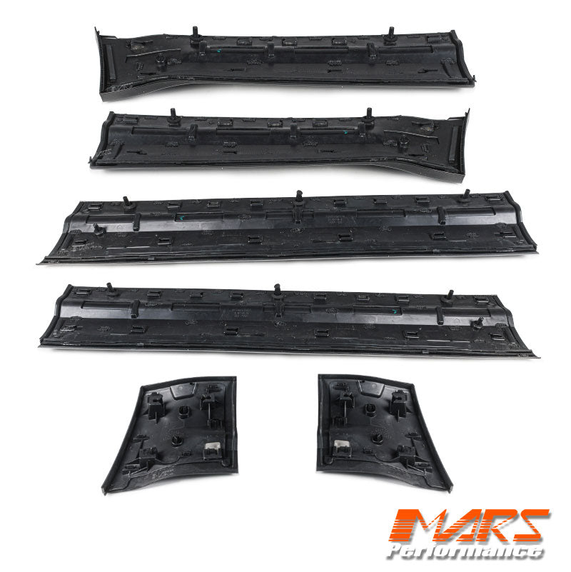 Gloss Black Side Door Moulding Skirts Bodykit for Land Rover Defender L663 110 2020-2024