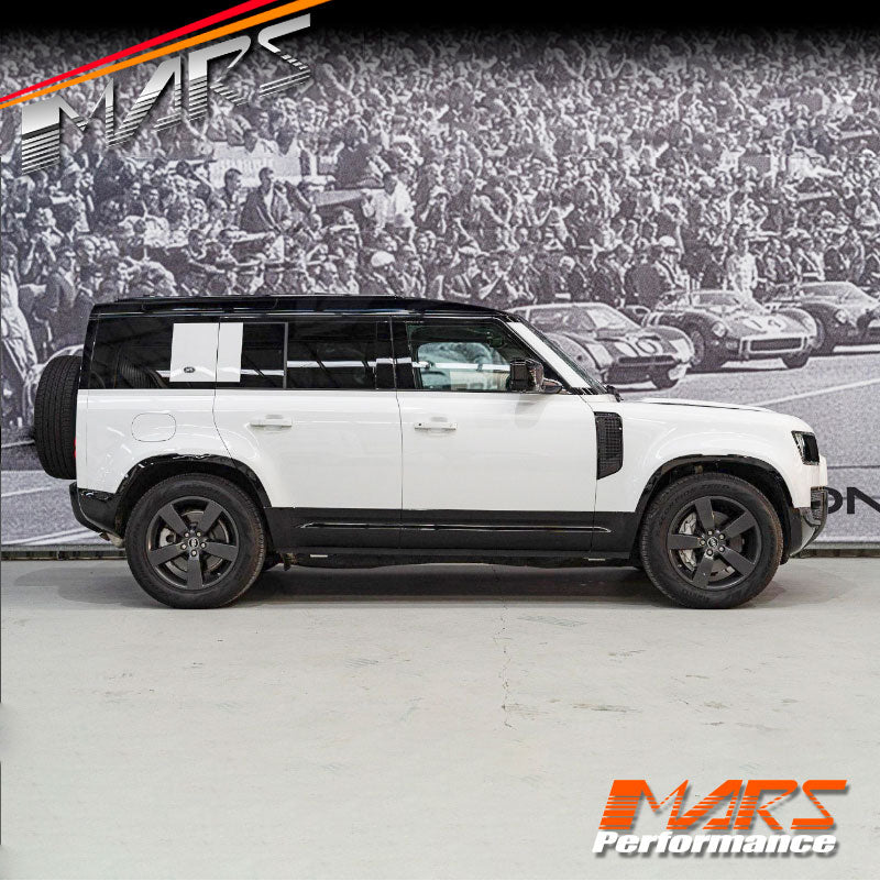 Gloss Black Side Door Moulding Skirts Bodykit for Land Rover Defender L663 110 2020-2024