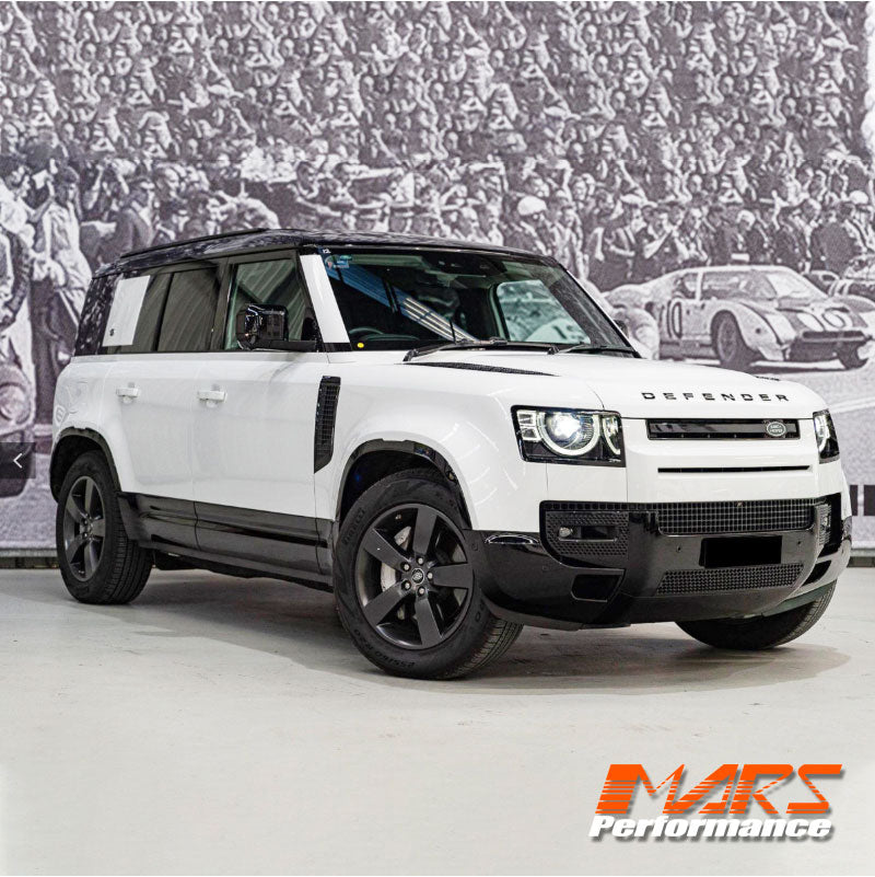 Gloss Black Side Door Moulding Skirts Bodykit for Land Rover Defender L663 110 2020-2024