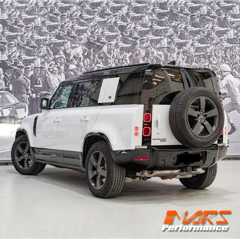 Gloss Black Side Door Moulding Skirts Bodykit for Land Rover Defender L663 110 2020-2024