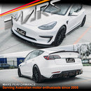 Gloss Black Aero DYNAMIC Bumper Splitters Lip Spoiler & Diffuser BodyKit for Tesla Model 3 2019-2023