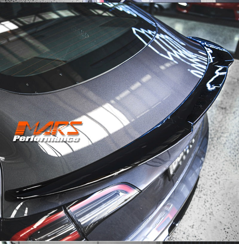 Gloss Black Aero DYNAMIC Bumper Splitters Lip Spoiler & Diffuser BodyKit for Tesla Model 3 2019-2023