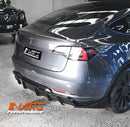 Gloss Black Aero DYNAMIC Bumper Splitters Lip Spoiler & Diffuser BodyKit for Tesla Model 3 2019-2023