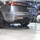 Gloss Black Aero DYNAMIC Bumper Splitters Lip Spoiler & Diffuser BodyKit for Tesla Model 3 2019-2023