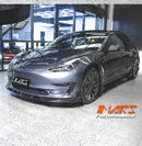 Gloss Black Aero DYNAMIC Bumper Splitters Lip Spoiler & Diffuser BodyKit for Tesla Model 3 2019-2023