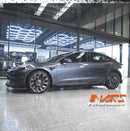 Gloss Black Aero DYNAMIC Bumper Splitters Lip Spoiler & Diffuser BodyKit for Tesla Model 3 2019-2023