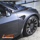 Gloss Black Aero DYNAMIC Bumper Splitters Lip Spoiler & Diffuser BodyKit for Tesla Model 3 2019-2023