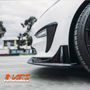 Gloss Black Aero DYNAMIC Bumper Splitters Lip Spoiler & Diffuser BodyKit for Tesla Model 3 2019-2023