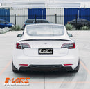 Gloss Black Aero DYNAMIC Bumper Splitters Lip Spoiler & Diffuser BodyKit for Tesla Model 3 2019-2023