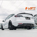 Gloss Black Aero DYNAMIC Bumper Splitters Lip Spoiler & Diffuser BodyKit for Tesla Model 3 2019-2023